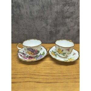 Pair Of Vintage Taylor & Kent Cup And Saucer England Bone China